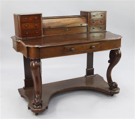 A Victorian mahogany dressing table, W.4ft